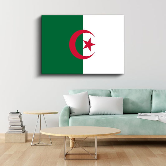 Cezayir Bayrağı - Kanvas Tablo