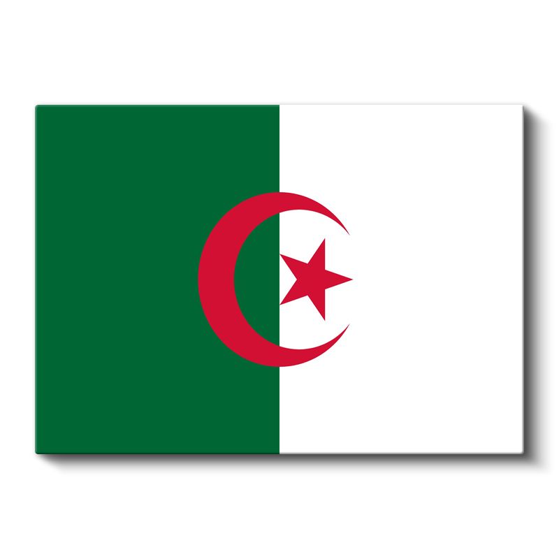 Cezayir Bayrağı - Kanvas Tablo