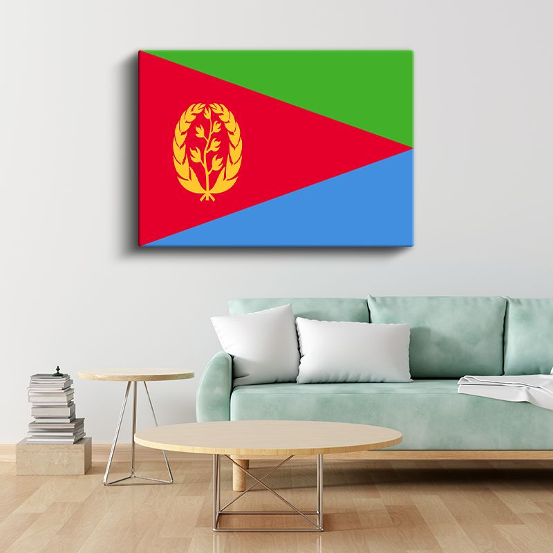 Eritre Bayrağı - Kanvas Tablo