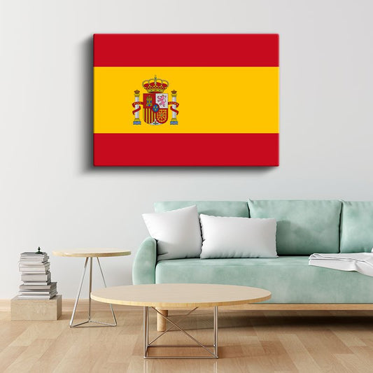 İspanya Bayrağı - Kanvas Tablo