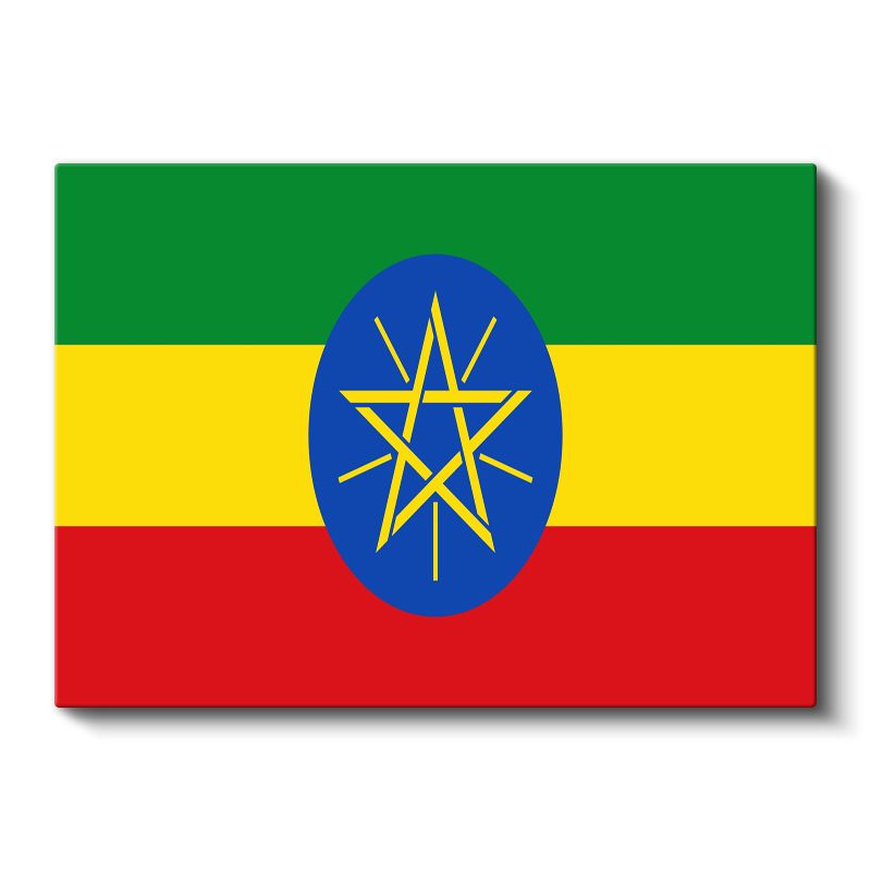 Etiyopya Bayrağı - Kanvas Tablo