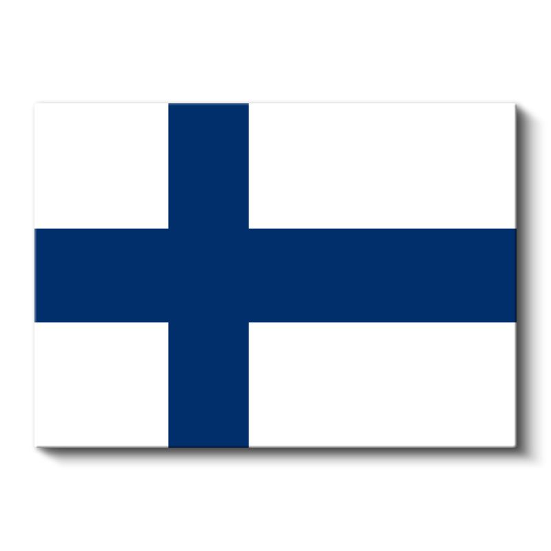 Finlandiya Bayrağı - Kanvas Tablo