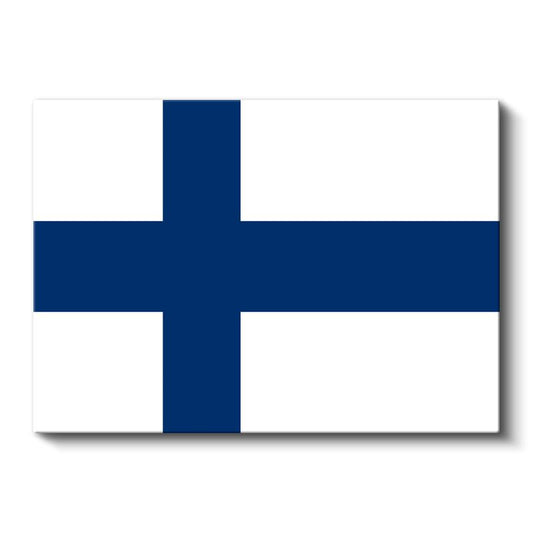 Finlandiya Bayrağı - Kanvas Tablo