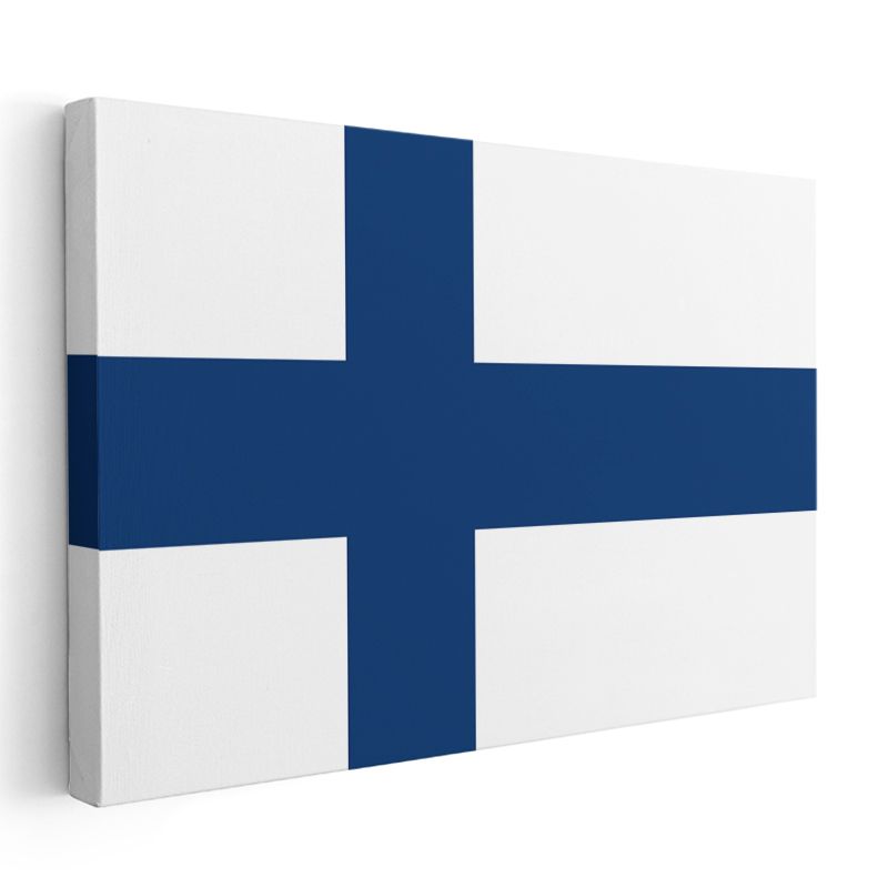 Finlandiya Bayrağı - Kanvas Tablo