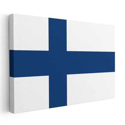 Finlandiya Bayrağı - Kanvas Tablo