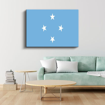 Mikronezya Bayrağı - Kanvas Tablo