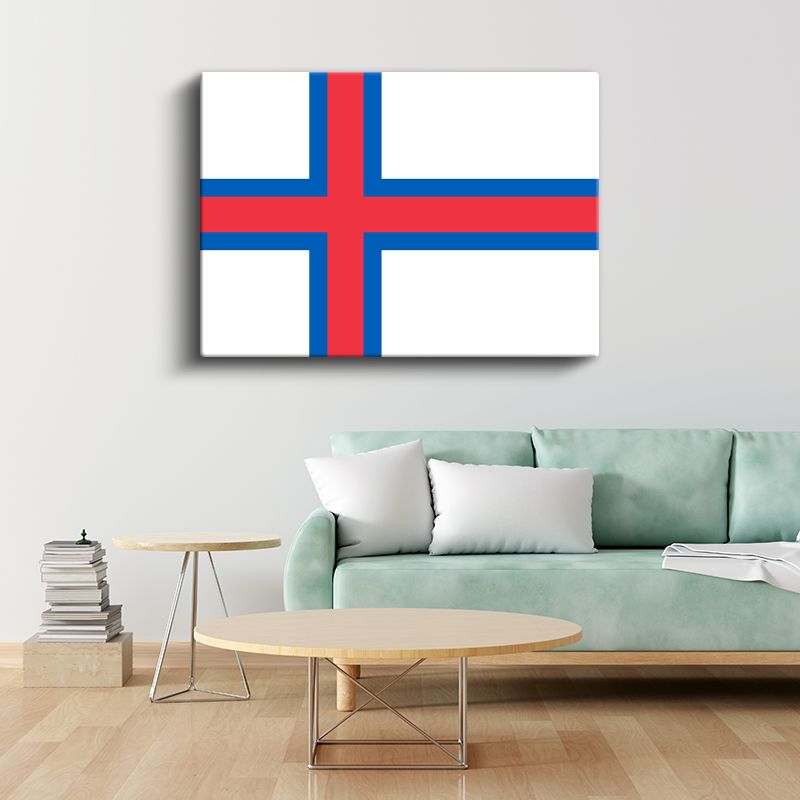 Faroe Adaları Bayrağı - Kanvas Tablo