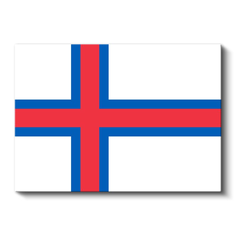 Faroe Adaları Bayrağı - Kanvas Tablo