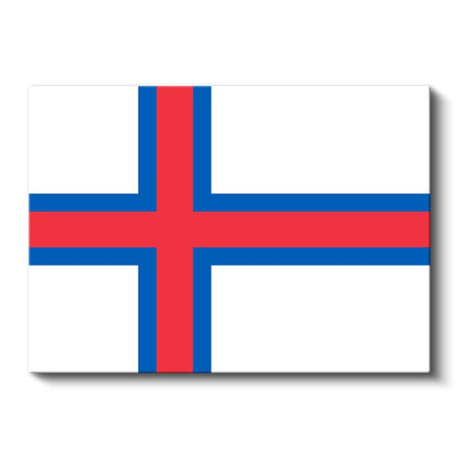 Faroe Adaları Bayrağı - Kanvas Tablo