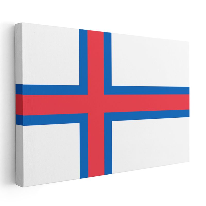 Faroe Adaları Bayrağı - Kanvas Tablo