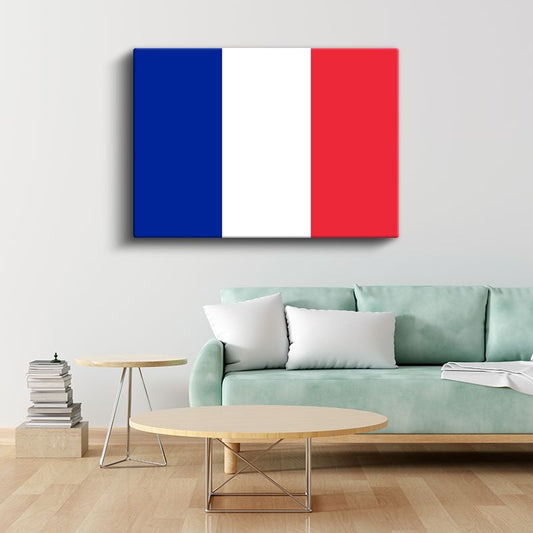 Fransa Bayrağı - Kanvas Tablo