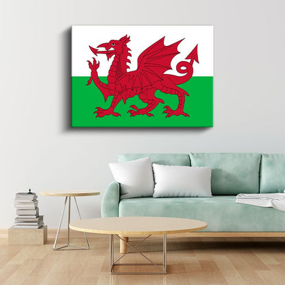 Galler Bayrağı - Kanvas Tablo