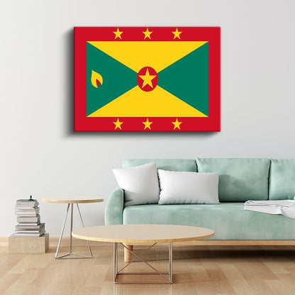 Grenada Bayrağı - Kanvas Tablo