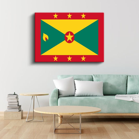 Grenada Bayrağı - Kanvas Tablo