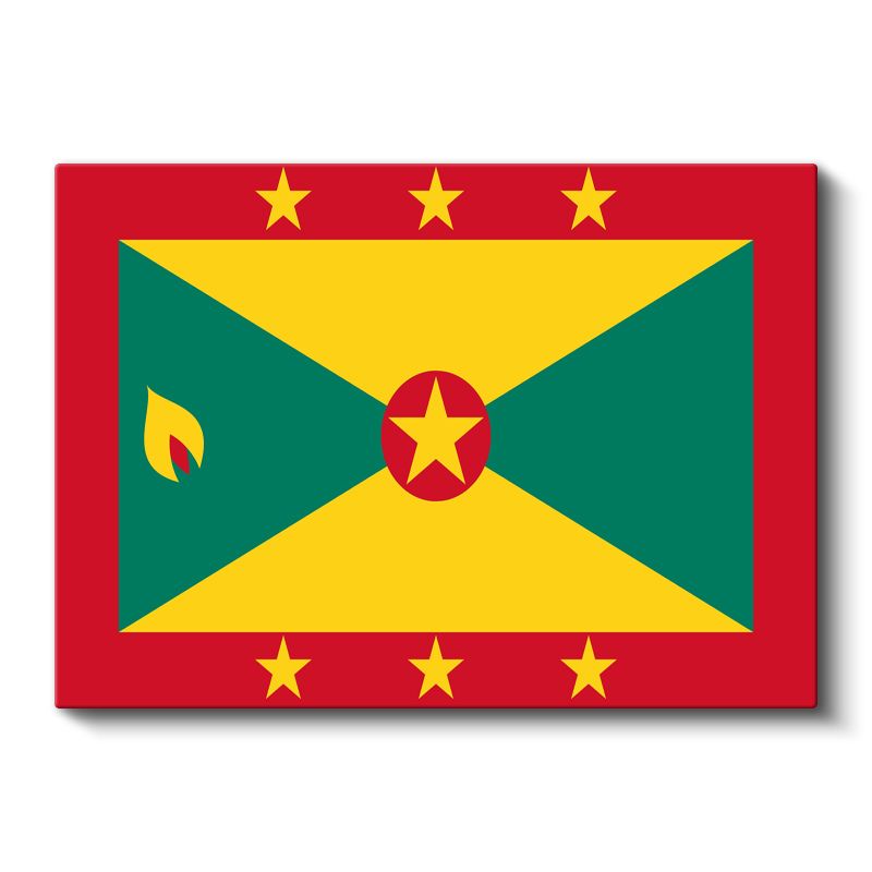 Grenada Bayrağı - Kanvas Tablo