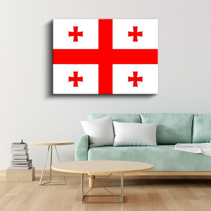 Gürcistan Bayrağı - Kanvas Tablo