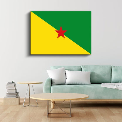 Fransız Guyanası Bayrağı - Kanvas Tablo