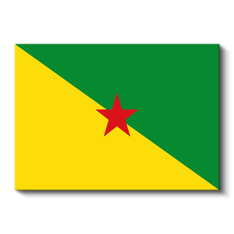 Fransız Guyanası Bayrağı - Kanvas Tablo