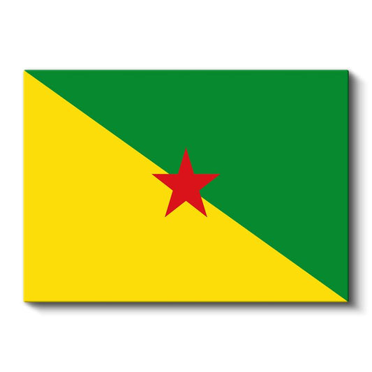 Fransız Guyanası Bayrağı - Kanvas Tablo