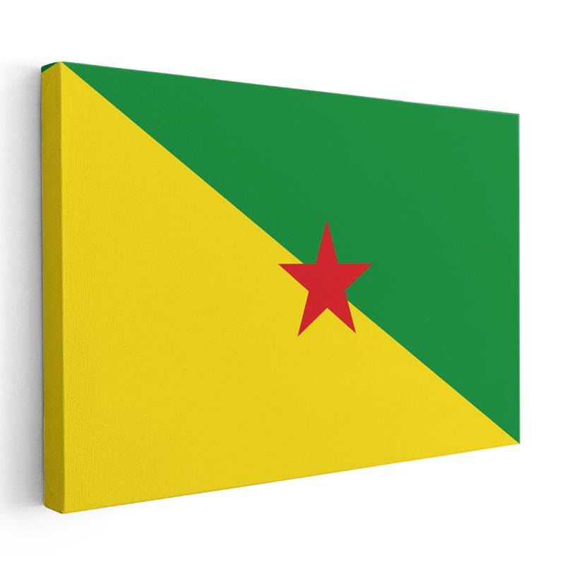 Fransız Guyanası Bayrağı - Kanvas Tablo