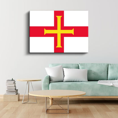 Guernsey Bayrağı - Kanvas Tablo
