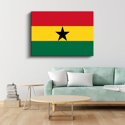 Gana Bayrağı - Kanvas Tablo