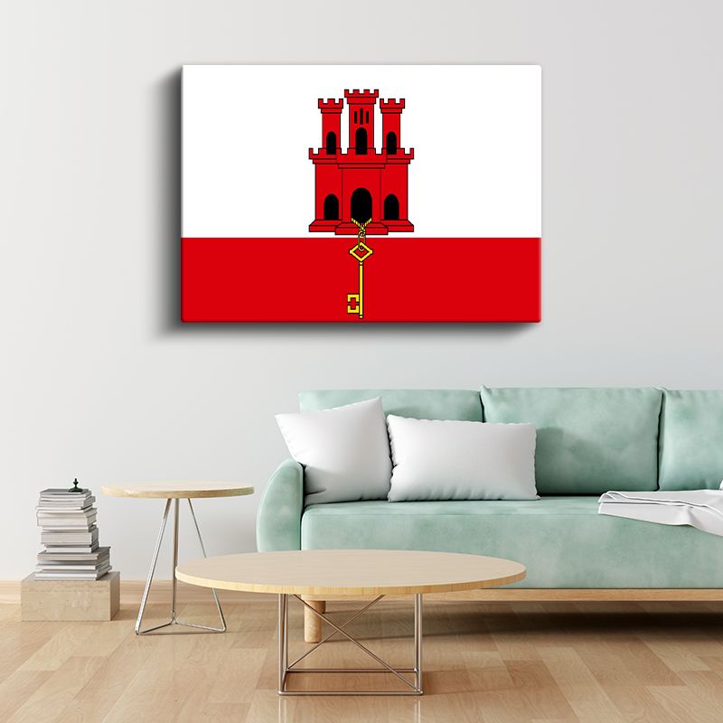 Cebelitarık Bayrağı - Kanvas Tablo