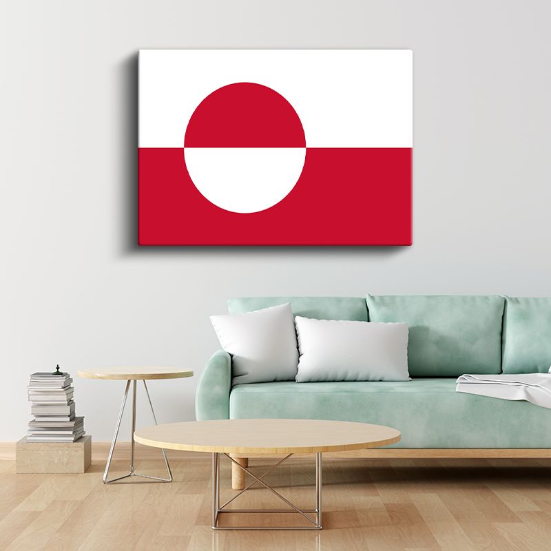 Grönland Bayrağı - Kanvas Tablo