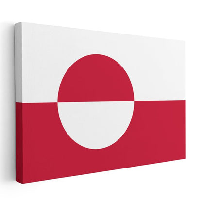 Grönland Bayrağı - Kanvas Tablo