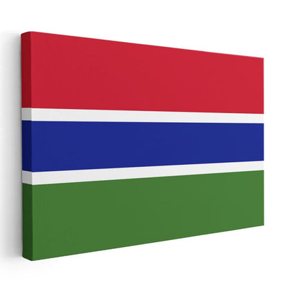 Gambiya Bayrağı - Kanvas Tablo