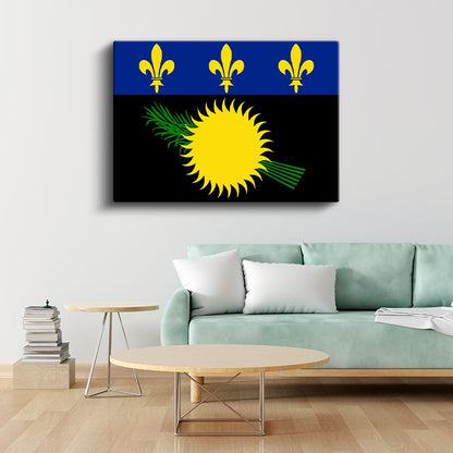 Guadeloupe Bayrağı - Kanvas Tablo