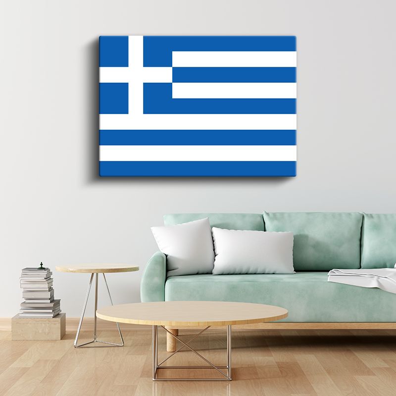 Yunanistan Bayrağı - Kanvas Tablo