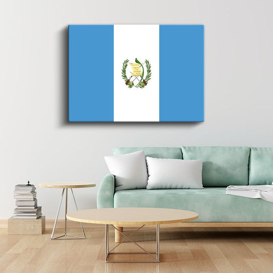 Guatemala Bayrağı - Kanvas Tablo