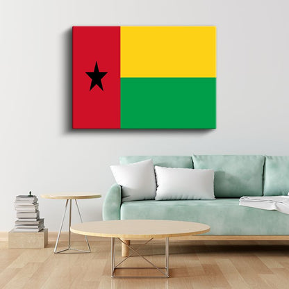 Gine-Bissau Bayrağı - Kanvas Tablo