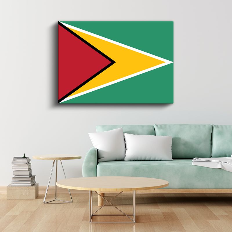 Guyana Bayrağı - Kanvas Tablo