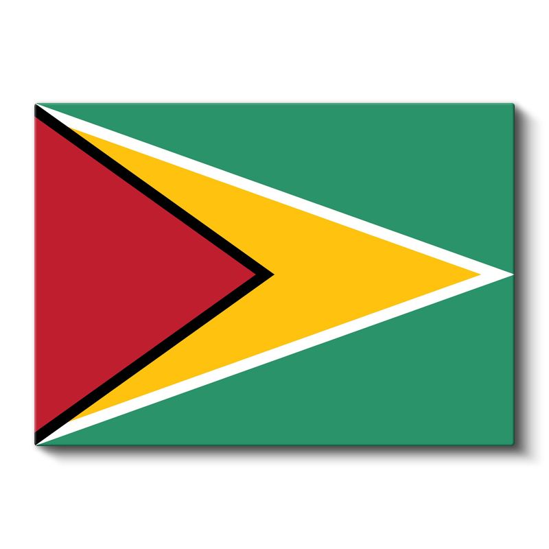 Guyana Bayrağı - Kanvas Tablo