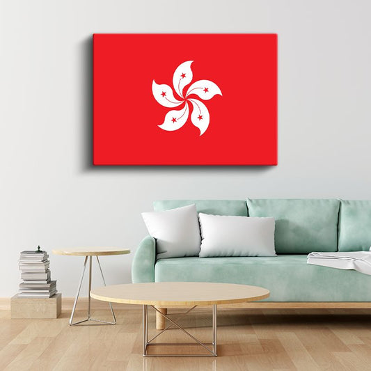 Hong Kong Bayrağı - Kanvas Tablo