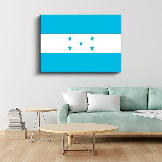 Honduras Bayrağı - Kanvas Tablo