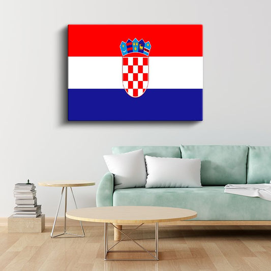 Hırvatistan Bayrağı - Kanvas Tablo