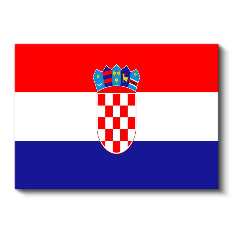 Hırvatistan Bayrağı - Kanvas Tablo