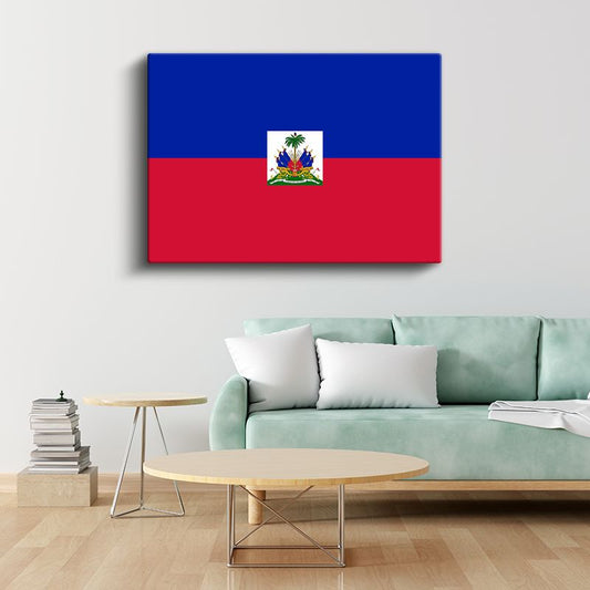 Haiti Bayrağı - Kanvas Tablo