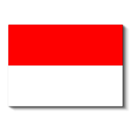 Endonezya Bayrağı - Kanvas Tablo