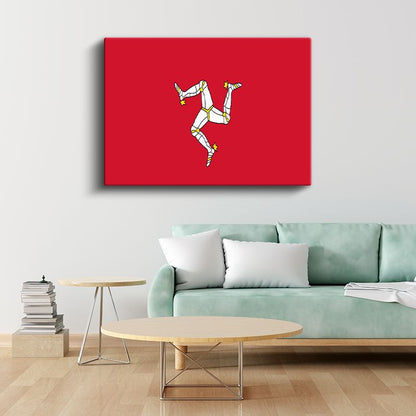 Man Adası Bayrağı - Kanvas Tablo