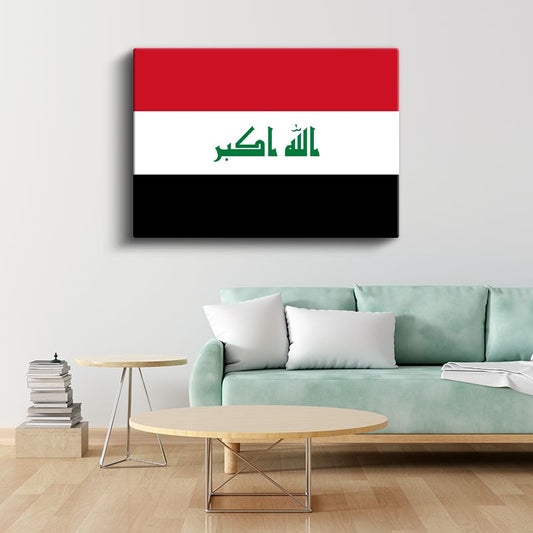 Irak Bayrağı - Kanvas Tablo