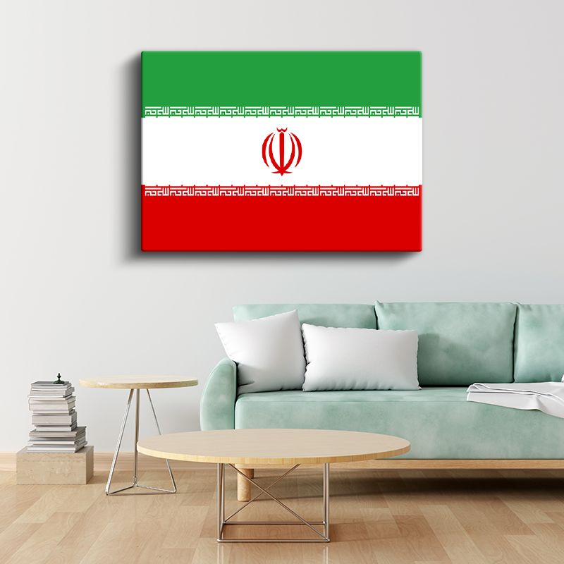 İran Bayrağı - Kanvas Tablo