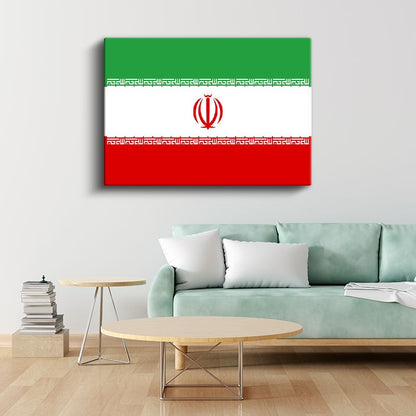 İran Bayrağı - Kanvas Tablo