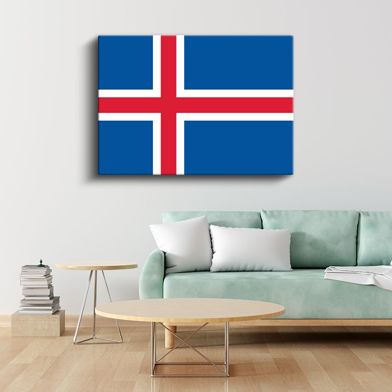 İzlanda Bayrağı - Kanvas Tablo