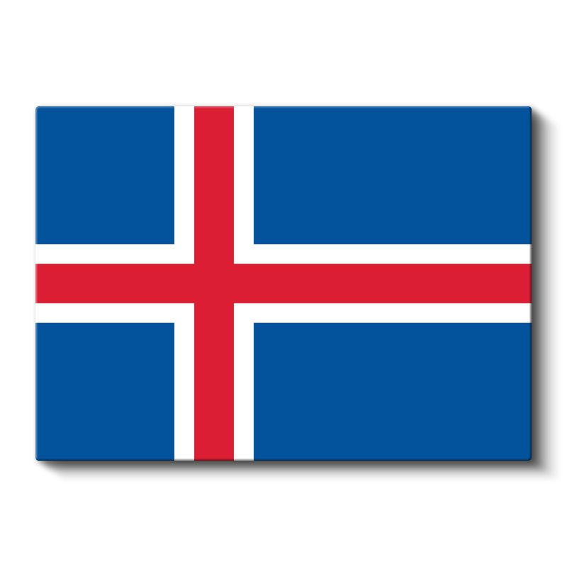 İzlanda Bayrağı - Kanvas Tablo