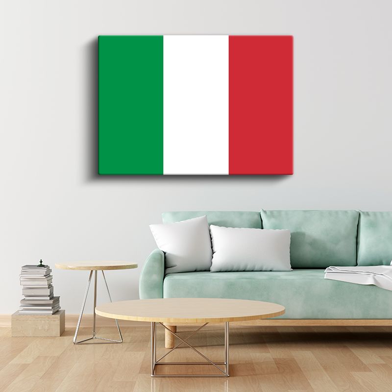 İtalya Bayrağı - Kanvas Tablo