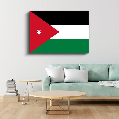Ürdün Bayrağı - Kanvas Tablo